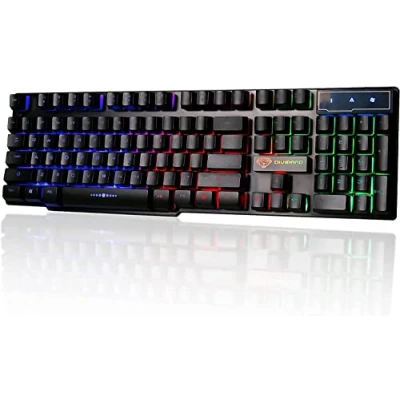 Afbeelding van CGZZ PIPRE gaming toetsenbord, PS4 bekabeld USB gamingtoetsenbord met led achtergrondverlichting, voor pc/laptop/PS4/Xbox One