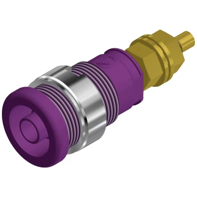 Afbeelding van SKS Hirschmann SEB 2600 G M4 Veiligheids labconnector, female Bus, inbouw verticaal Stift Ø: 4 mm Violet 1 stuk(s)