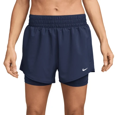 Afbeelding van Nike Performance ONE Short 2in1 short, Dames, Maat: Large, Midnight navy/white
