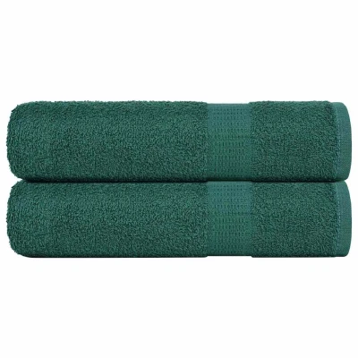Afbeelding van vidaXL Douchehanddoeken 2 st 70x140 cm 360 g/m² 100% katoen groen