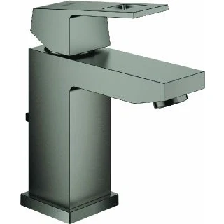 Afbeelding van Grohe eurocube wastafelmengkraan s size trekwaste eengreeps 1 gats 157mm hoogte 98mm uitloop vast hard graphite geborsteld 23127al0