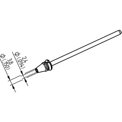 Afbeelding van Ersa 0742ED2438H/SB Desoldeerpunt Conisch Lengte soldeerpunt: 79.25 mm Inhoud: 1 stuk(s)