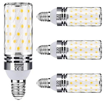 Afbeelding van Anmossi E14 LED Lampe,12W Maïsbol,Gelijk aan 100W Gloeilamp,1200Lm,3000K Warm Wit,Niet Dimbaar,Edison Schroef Lamp,Verpakking van 4