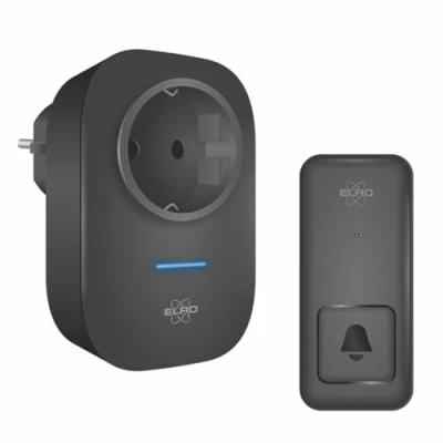 Afbeelding van ELRO DB4000 Draadloze Kinetische Deurbel Set met 1x Plug in Ontvanger Stopcontact Geen Batterijen nodig