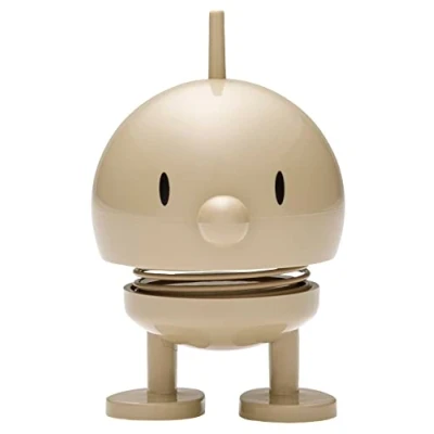 Afbeelding van Hoptimist Bumble, wiebelfiguur decoratie Scandinavisch, woonkamer, bureau decoratie, kantoorgadgets, leuke kleine geschenken, 4,5 x 5,8 7,6 cm, small, latte