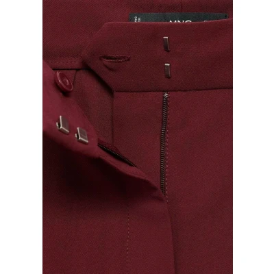Afbeelding van Mango Straight Broek, Dames, Maat: 34, Bordeaux