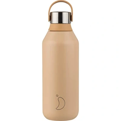 Afbeelding van Thermosfles Oranje Peach Orange 500 Ml Siliconen/RVS/Kunststof Chilly&#039;s Series 2 7,5 X 22 Cm