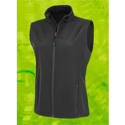 Afbeelding van Result Gerecycleerde dames softshell bodywarmer R902F Black M