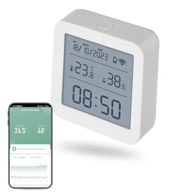 Afbeelding van Emos GoSmart Digitales drathloses Thermometer EGS0101 ZigBee, + hygrometer, Wit