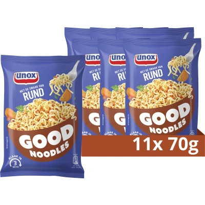 Afbeelding van Unox Good Noodles Rund 11 x 70 g Voordeelverpakking