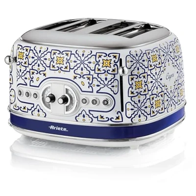 Afbeelding van Ariete Capri 0156/OC Italiaans design broodrooster 4 sleuven 1630W 6 standen ontdooi &amp; opwarmfunctie