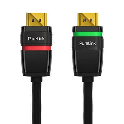 Afbeelding van PureLink HDMI kabel, ethernet, halogeenvrij, met veiligheidssluiting, 2.0 compatibel, UltraHD resolutie tot 4096 x 2304 pixels (4K2K Quad FullHD 2160p), 3D zwart