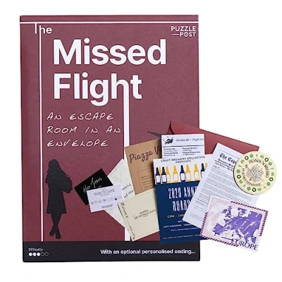 Afbeelding van Puzzle Post The Missed Flight een Escape room in envelop voor thuis