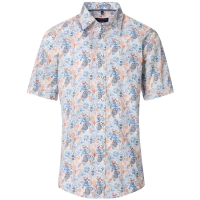 Afbeelding van Casa Moda casual overhemd korte mouw blauw