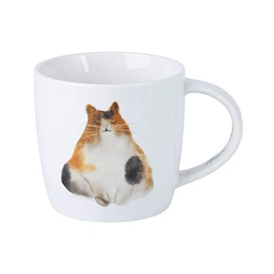Afbeelding van Maxwell &amp; Williams DX1222 Koffiemok 400 ml Serie Feline Friends porselein wit, kat, zittend in geschenkdoos