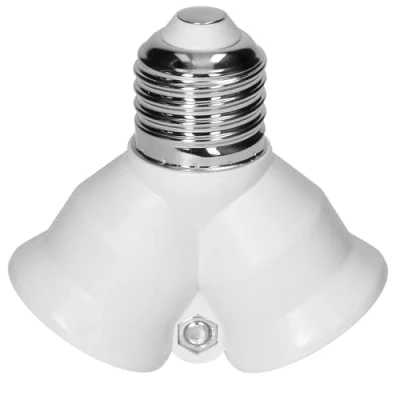 Afbeelding van Miratic Meervoudige Splitteradapter van E27 naar Fitting Lamp Houder geschikt voor elke Kleur: Wit De ideale oplossing (2xE27)