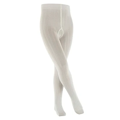 Afbeelding van FALKE Uniseks kind Panty Classic Rib K TI Katoen Dun eenkleurig 1 Stuk, Wit (Off White 2040), 80 92
