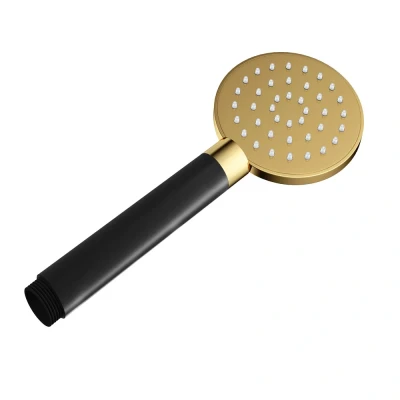 Afbeelding van HotBath Cobber Handdouche 9cm 1 stand PVD messing Gepolijst