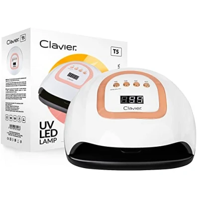 Afbeelding van Nageldroger, 220 W, led uv nagellamp met sensor, lcd display voor gelnagels, professionele vingernagels en teennagels, nageldesign 4 timers, geschikt alle gel (T5)