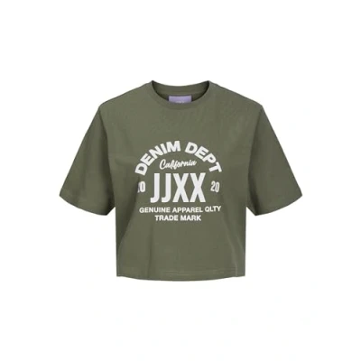 Afbeelding van JACK &amp; JONES Dames Jjxx Jxbrook Ss Relaxed Vint Tee Sn T shirt, Vier leaf Clover/Print: denim Dept, XS
