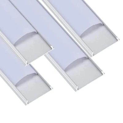 Afbeelding van Jandei 4 x profielen, 1 m, flexibel, aluminium (18 mm mm) voor de installatie LED strips op gebogen oppervlakken, met transparante diffuser, incl. eindkappen en houders