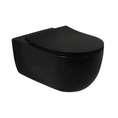 Afbeelding van Plieger Kansas randloos toilet met softclose &amp; quick release slimme zitting matzwart