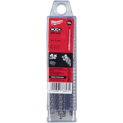 Afbeelding van Sds Plus Hamerboor Mx4 5 X 110 Mm (10 Stuks)