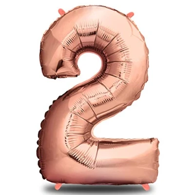 Afbeelding van envami Ballon voor verjaardag, 2e 101 cm, roségoud
