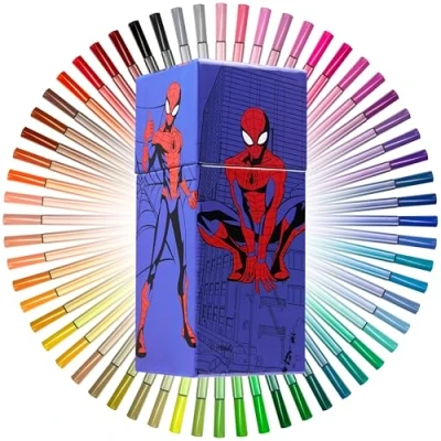 Afbeelding van Marvel Spiderman Kleurpennen voor kinderen, Markers 60 stuks viltstiften tekenen Doodling verschillende kleuren, jongens geschenken