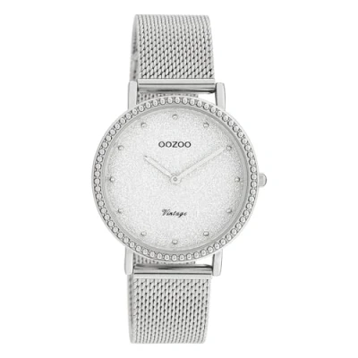 Afbeelding van OOZOO Timepieces zilverkleurige horloge met metalen mesh armband C20051