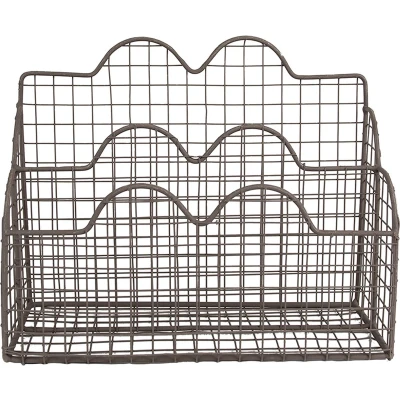 Afbeelding van Clayre &amp; Eef Brievenhouder 27x12x22 cm Bruin Ijzer Rechthoek