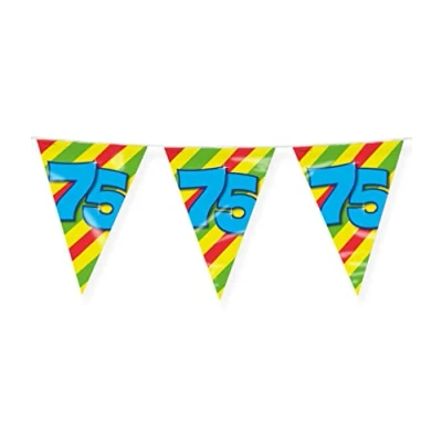 Afbeelding van Vlaggenlijn slinger 75 jaar party 10 meter
