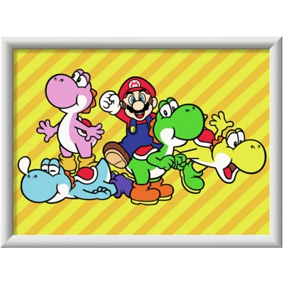 Afbeelding van Ravensburger CreArt Serie D: Super Mario, schilderset op nummer, bevat een voorgedrukte plank, kwast, kleuren en accessoires, creatief spel voor jongens meisjes vanaf 9 jaar