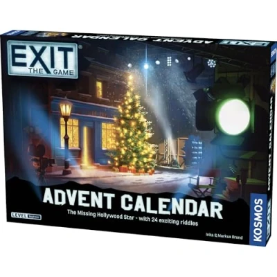 Afbeelding van EXIT: Adventskalender Ontbrekende Hollywood Star At Home Family Escape Room ervaring in kalender 24 raadsels gedurende dagen Kinderen en volwassenen vanaf 10 jaar Engelse versie door