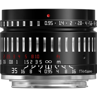 Afbeelding van TT Artisan Cameralens APS C 35mm F/0.95 voor Fuji X vatting, zwart