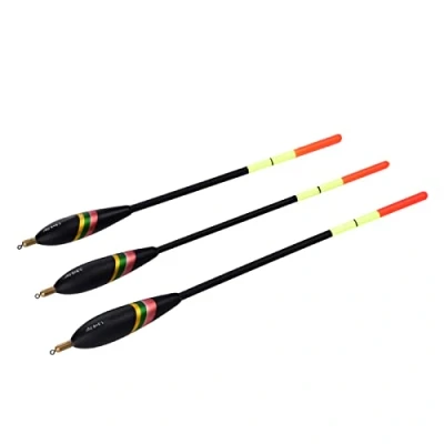 Afbeelding van 3 stks Visdobbers, 1.5 + 6g 5g 4g Duurzame Houten Visserij Bobbers Set Waggler Visdobbers Hengels en toebehoren