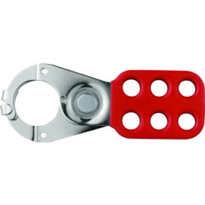Afbeelding van ABUS 33551 1 inch stalen slot off tag uit hasp met beugel vrijstelling en klem rood