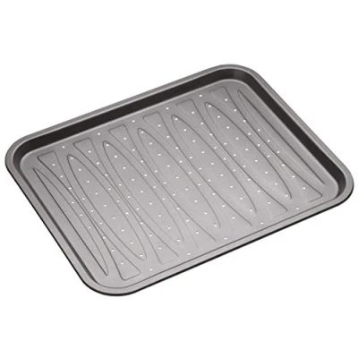 Afbeelding van Platte bakvorm / bakplaat rechthoekig Geperforeerd, 39cm x 31,5cm Masterclass