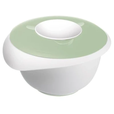 Afbeelding van Westmark Mengkom met tweedelige deksel, 3,5 l, schenktuit, kunststof, wit/groen, 3155227M