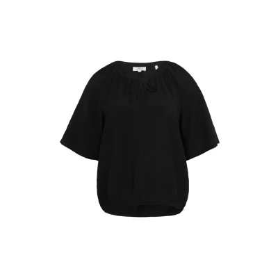 Afbeelding van s.Oliver Strukturierte MIT Halbarm Blouse, Dames, Maat: 34, Schwarz