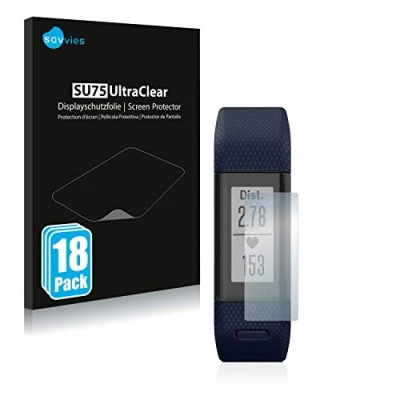 Afbeelding van Savvies (18 Stuks) Schermbeschermer voor Garmin Vivosmart HR+ Screen Protector Ultra Transparant