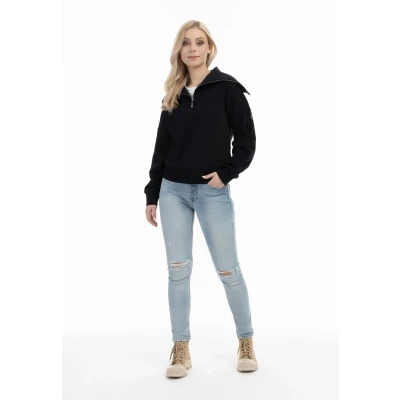 Afbeelding van Oversize troyer trui DREIMASTER XXL / Zwart 51% Katoen 49% Polyester