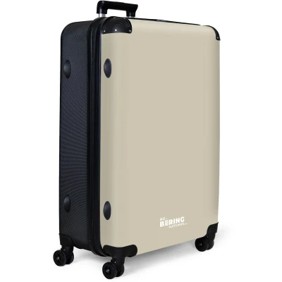Afbeelding van NoBoringSuitcases.com® Koffer groot Reiskoffer lichtgewicht Beige Effen Rolkoffer met 4 wielen Grote trolley XL 98 liter bagage