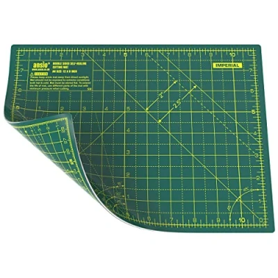 Afbeelding van Ambacht Snijmat Zelfherstellend A4 Dubbelzijdig 5 lagen Quilten, naaien, scrapbooking, stof &amp; Papercraft imperiaal/metrisch 11 inch x 8 / 29 cm 21 Groen/Groen