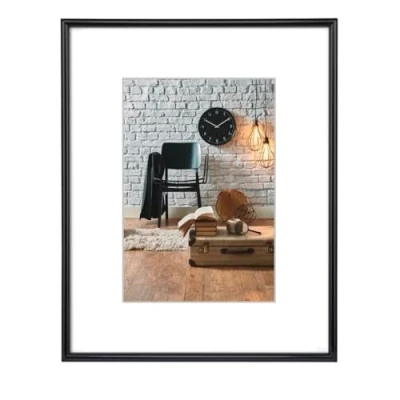 Afbeelding van Hama Sevilla fotolijst A4 (21 x 29,7 cm) met papieren houder 15x20 cm, hoogwaardig glas, kunststof frame, hangend, zwart