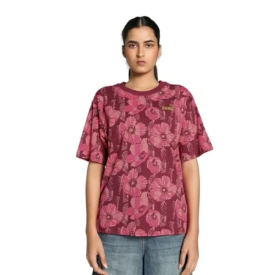 Afbeelding van Puma Class ACT TEE Tshirt print, Dames, Maat: Small, Intense red