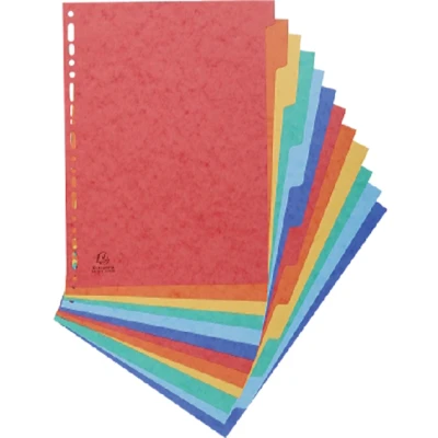 Afbeelding van Tabbladen Exacompta 225x297mm 11 gaats 12 delig glanskarton