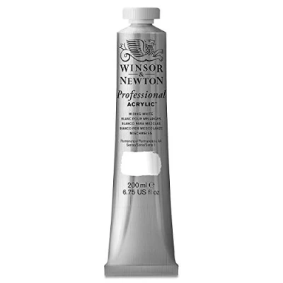 Afbeelding van Winsor &amp; Newton 2337415 Professionele acrylverf, hoge dekking, kunstenaarskwaliteit, lichtecht 200ml Tube, Mixing White