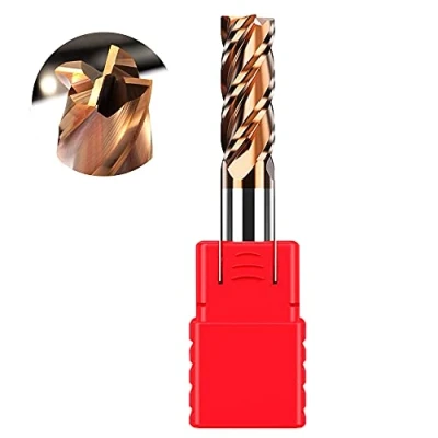 Afbeelding van ASNOMY VHM frees 10 mm schachtfrees hardmetaal, AlTiN gecoat 55 HRC 4 snijkanten, boren, frezen, eenvoudig, onderdompelen, CNC, wolfraamcarbide