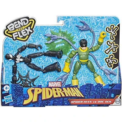 Afbeelding van Spider Man &amp; Doc Ock Bend And Flex 2 Pack Speelfiguur 15 cm